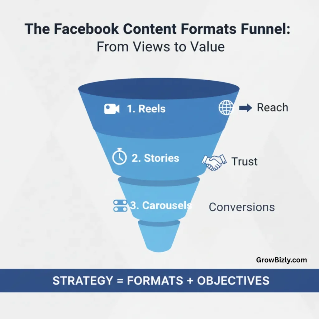 Facebook Content Formats Funnel