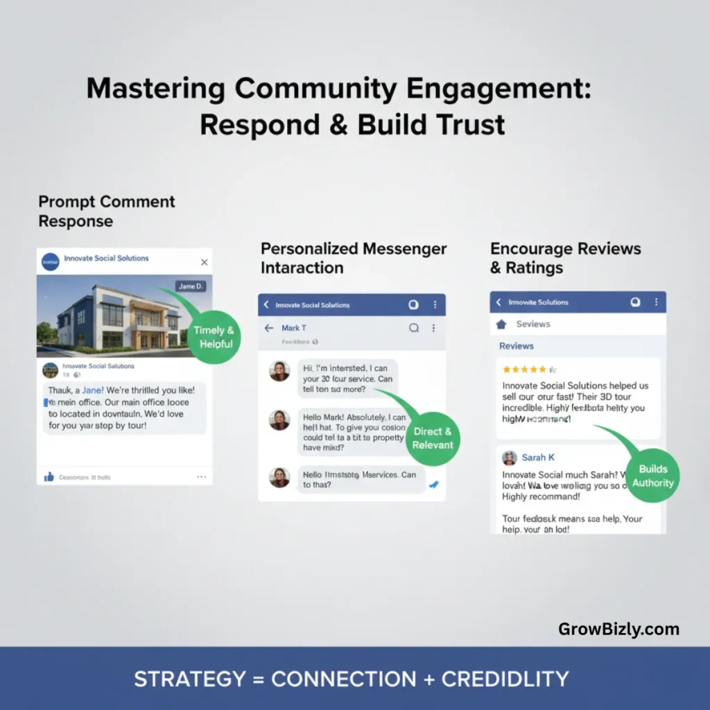 Respond to Comments, Messages & Reviews for facebook marketing