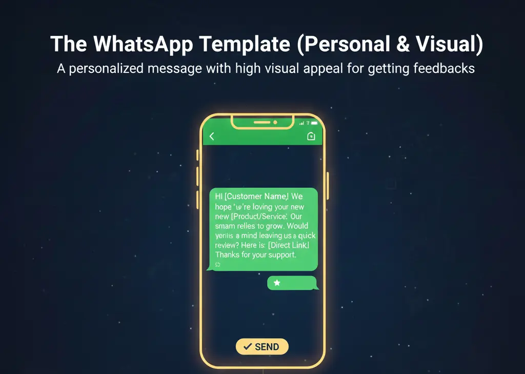 WhatsApp Template how to get 5-star reviews on Google