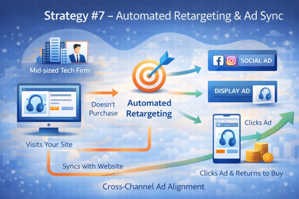 Automated retargeting and ad sync strategy